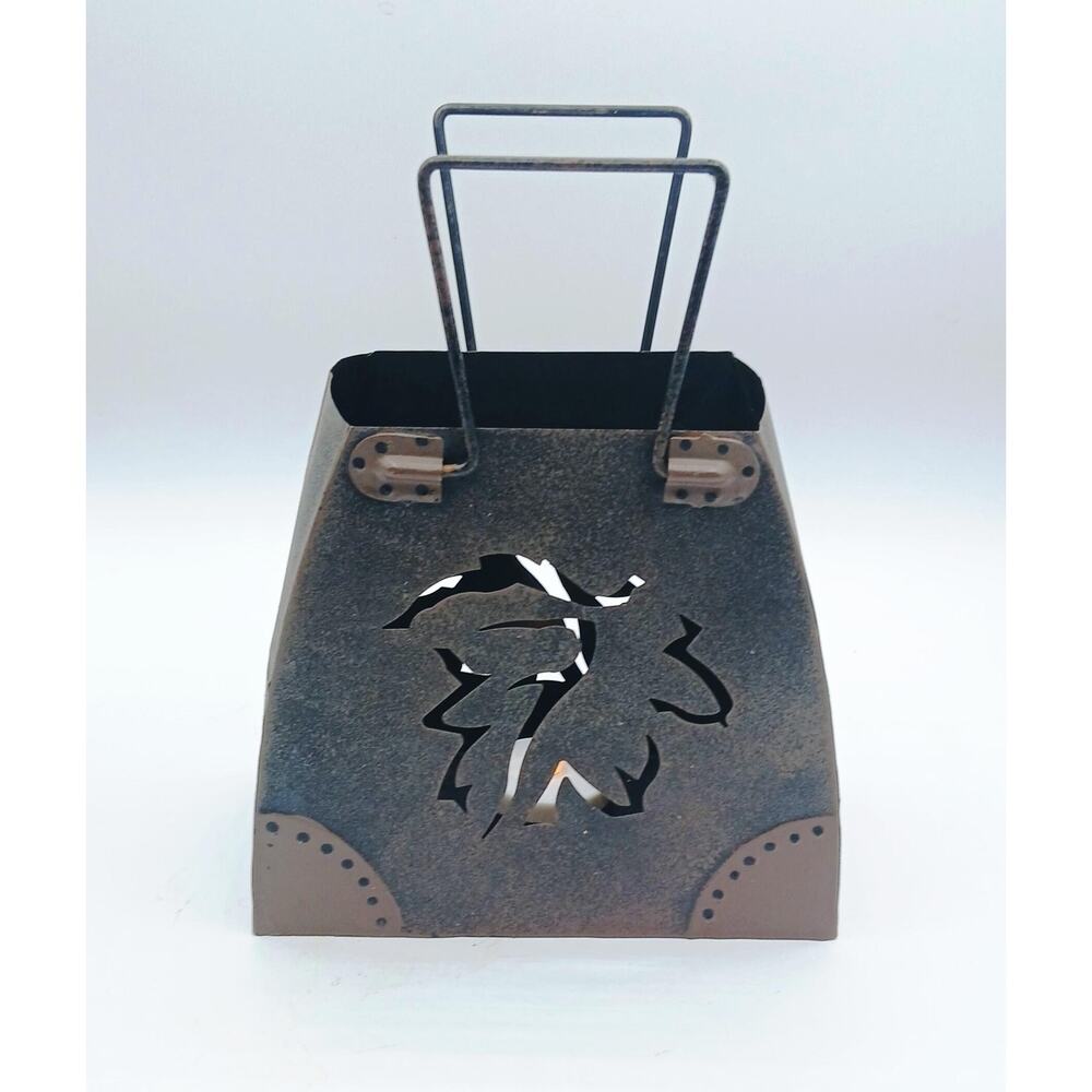 Rustic Metal Tea Light Lantern - Picture 4 of 6